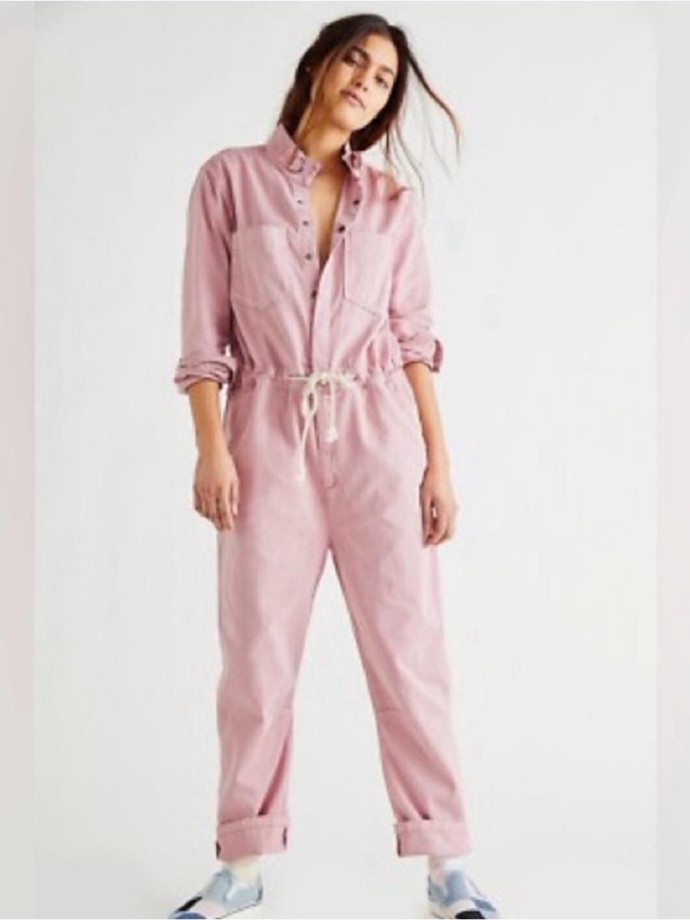 One Teaspoon Jumpsuit - Starship Denim Jumpsuit Dusty Rose/ size Small
